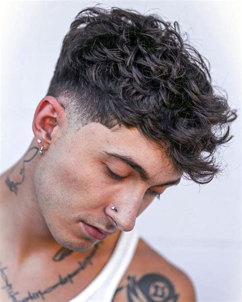 short guy haircuts for curly hair|semi curly hair male.